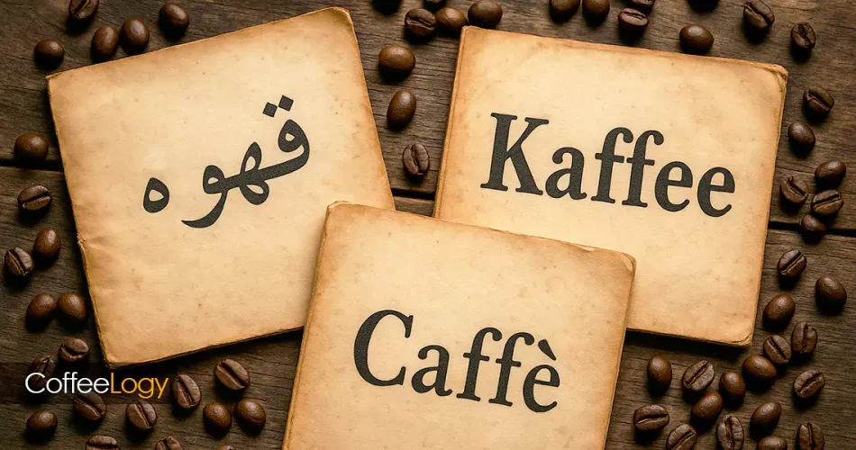 فنجان قهوه کلاسیک و تاریخچه نام قهوه