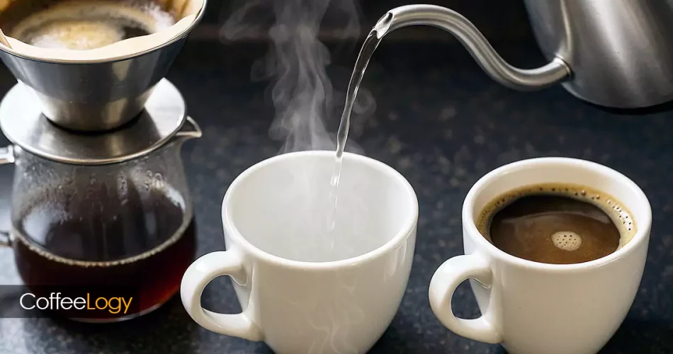 پیش گرم کردن فنجان قهوه و ابزار دم‌آوری