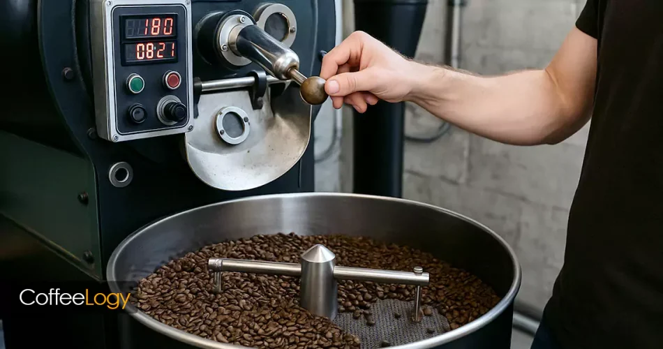 کنترل رست قهوه با دما، زمان و RoR در رستر درام