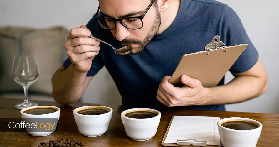 آنالیز حسی قهوه در کاپینگ SCA با چرخ طعم دقیق