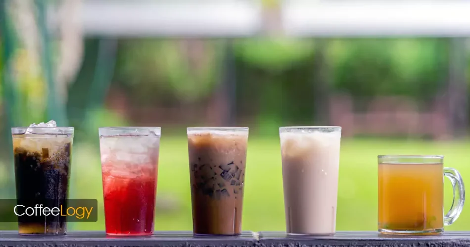 مقایسه کافئین قهوه با نوشیدنی‌های دیگر؛ چای، ماچا، ماته، انرژی‌زا